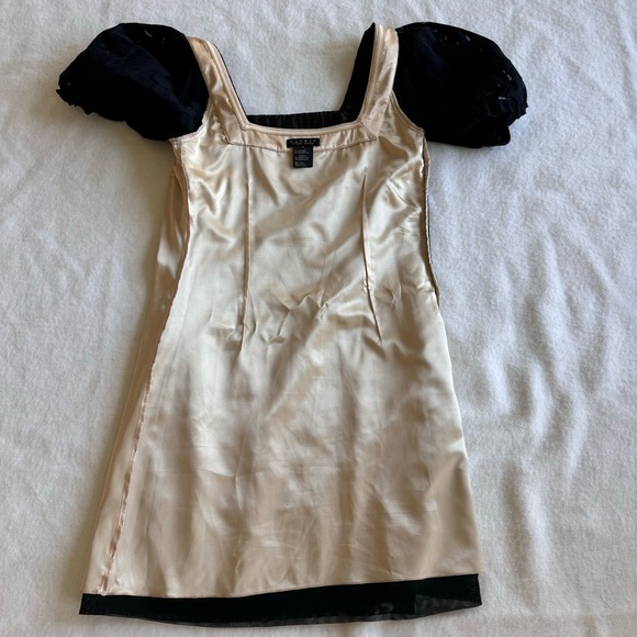 Lyndia Mini Black Fit and Flair Dress Puff-Sleeves Size 8 - Picture 5 of 12